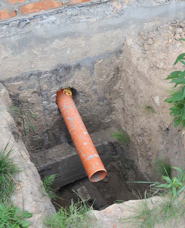 sewer line connection