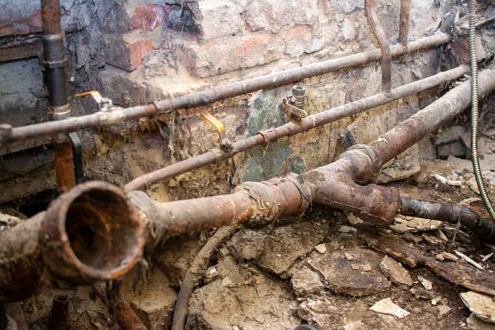 bellied sewer line